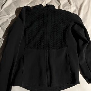 Women’s large black zip up jacket